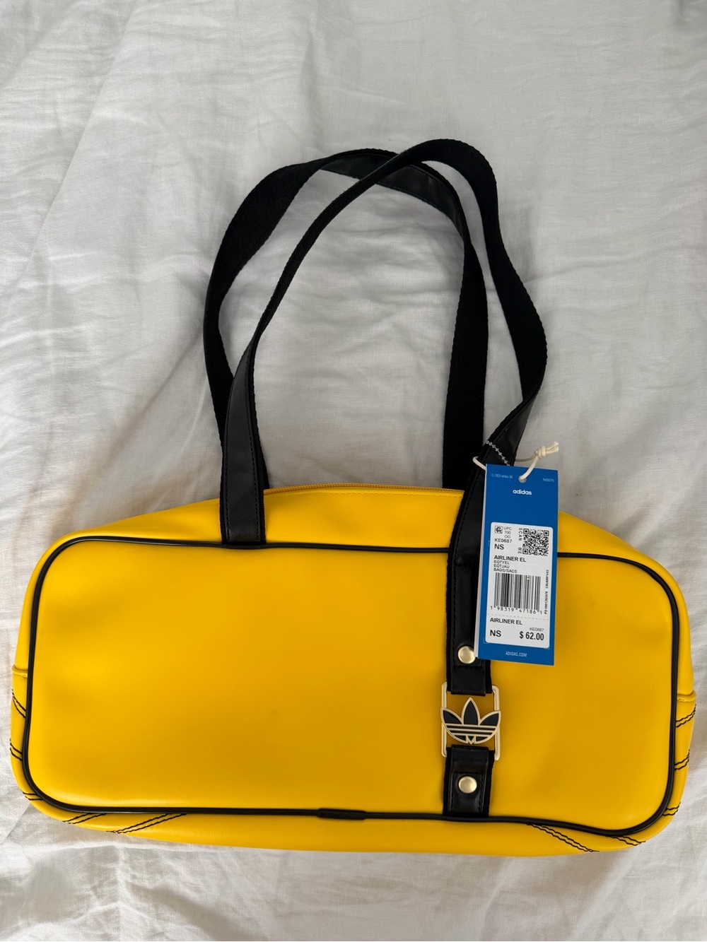 adidas Yellow Shoulder Bag with Black Trim